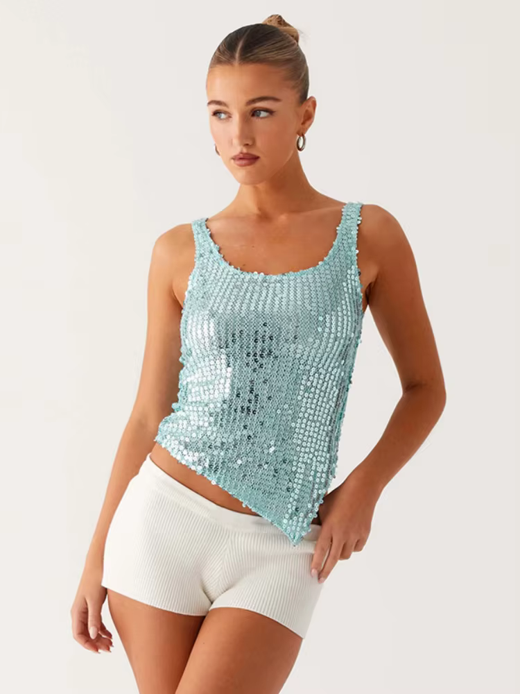 Débardeur à paillettes pour femmes