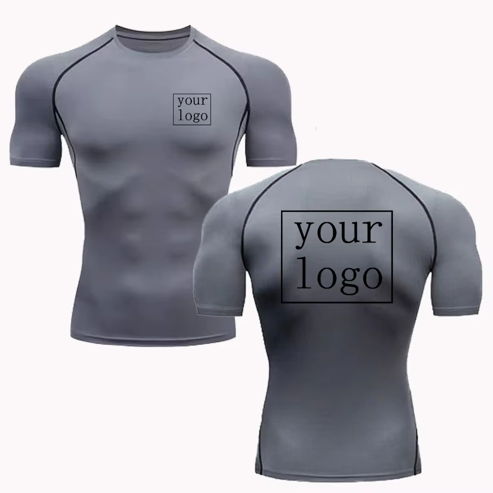 Nouveau t-shirt de Compression personnalisé votre Logo de conception haut hommes femmes imprimer