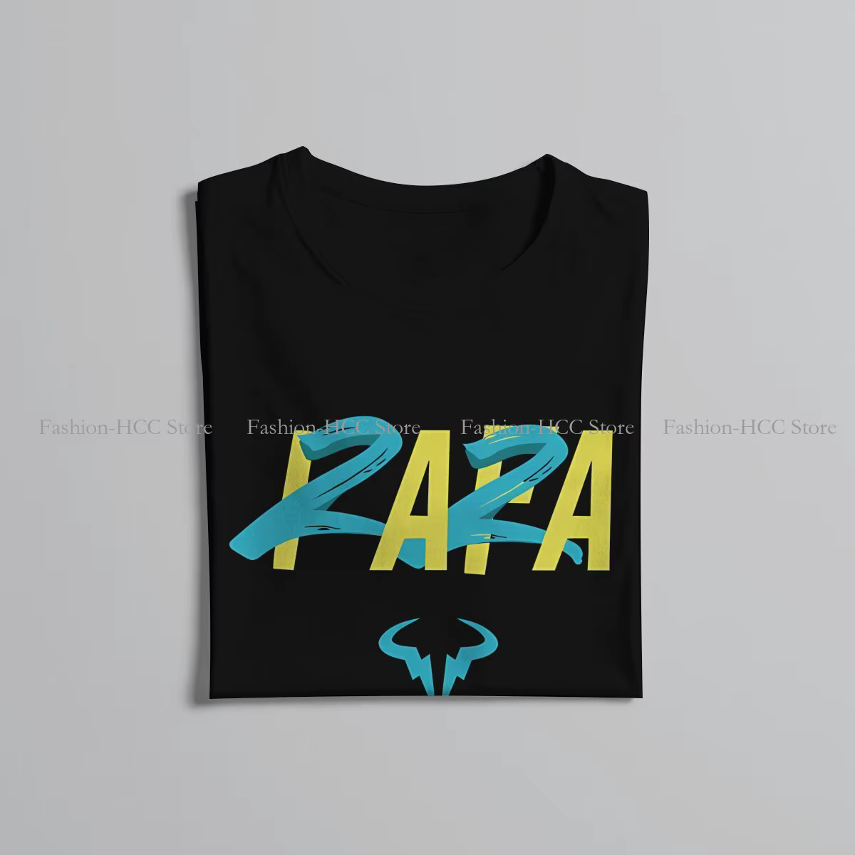Rafa 22 bleu jaune col rond t-shirt Rafael Nadal tissu classique
