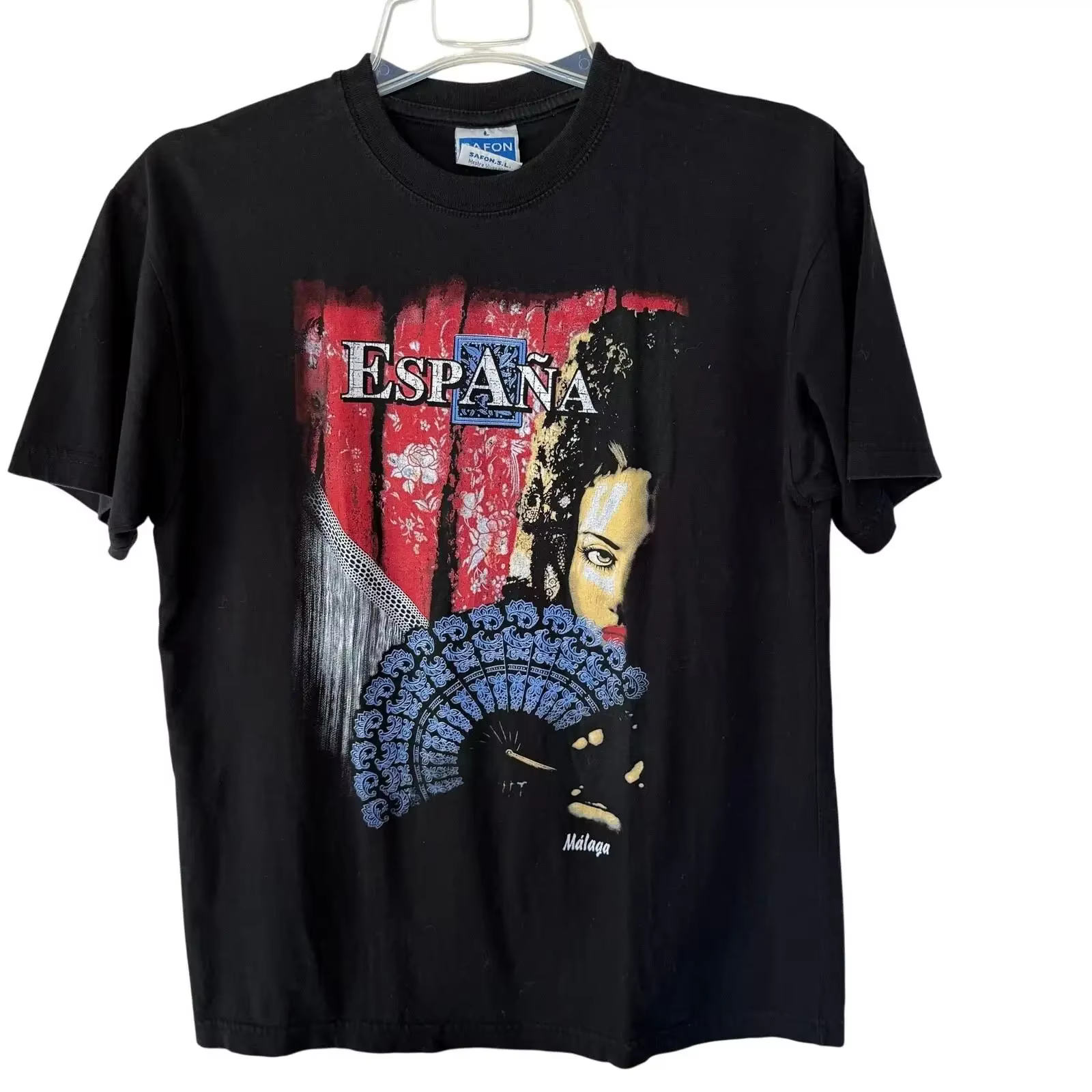 T-shirt noir Safon España Flamenco Gr L