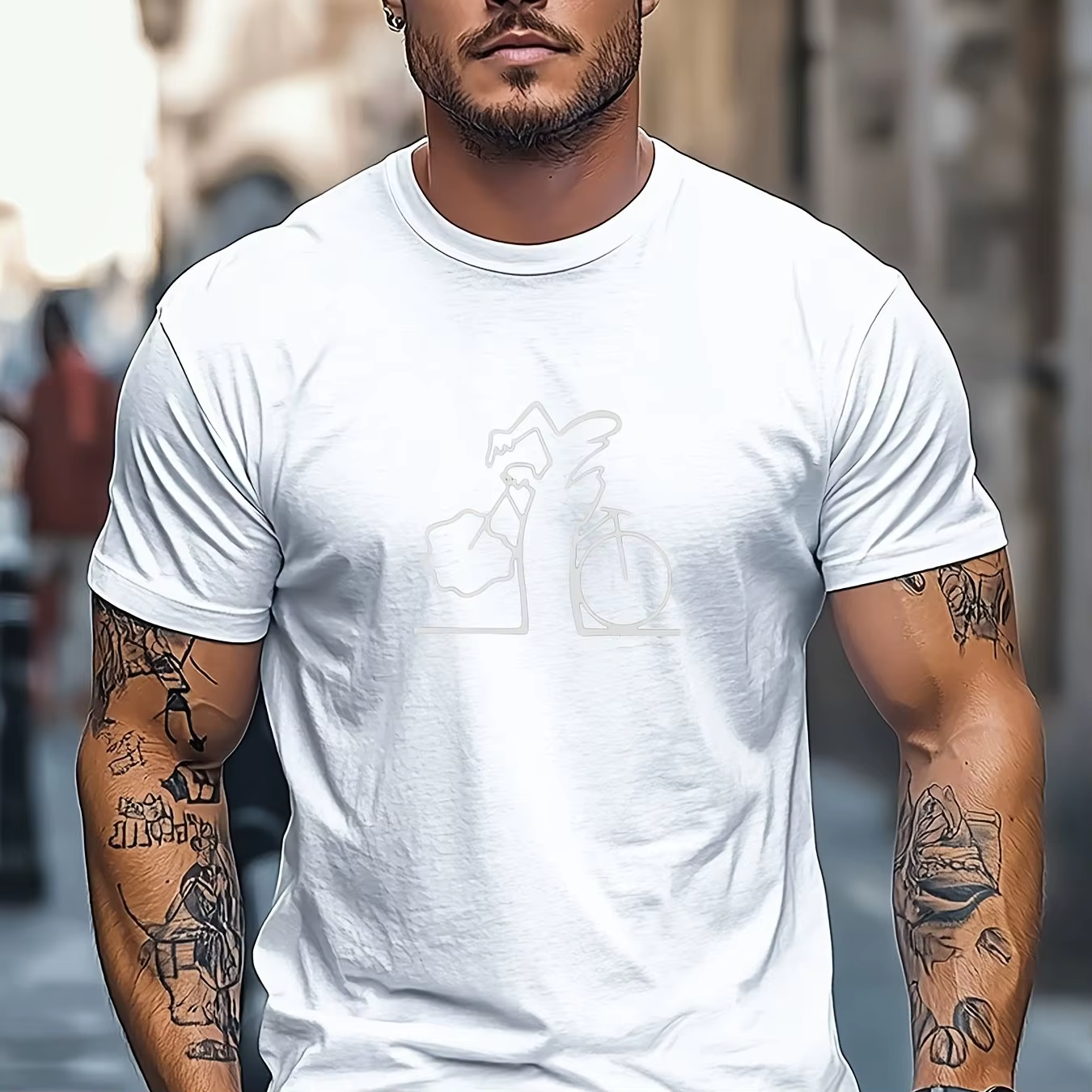 T-shirt décontracté à manches courtes pour hommes