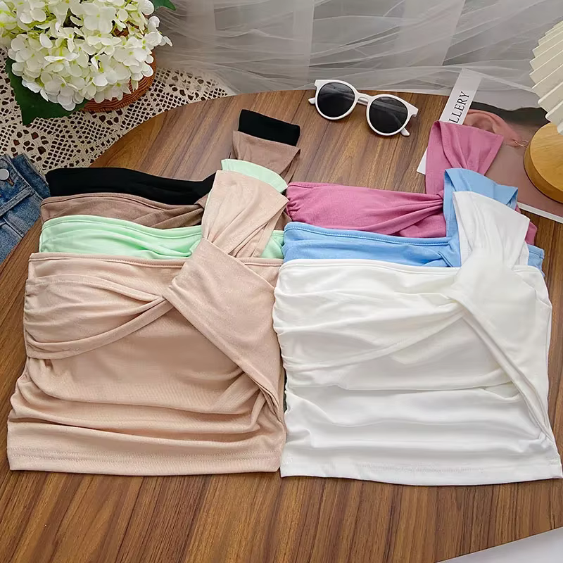 Haut Froncé Chic et Précieux pour Femme