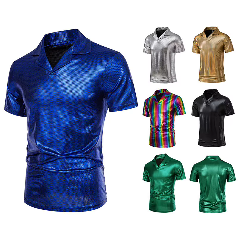 T-shirt à col et manches courtes pour homme