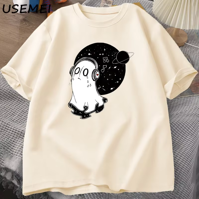 Napstablook Undertale T-shirt à manches courtes en coton pour hommes et femmes