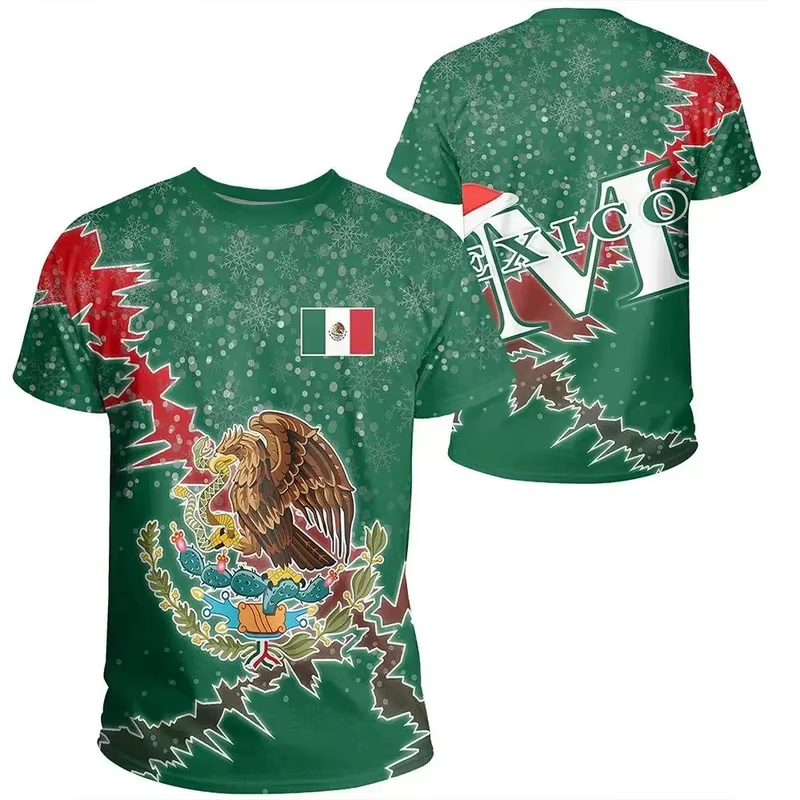 T-shirt mexicain à manches courtes pour hommes et femmes