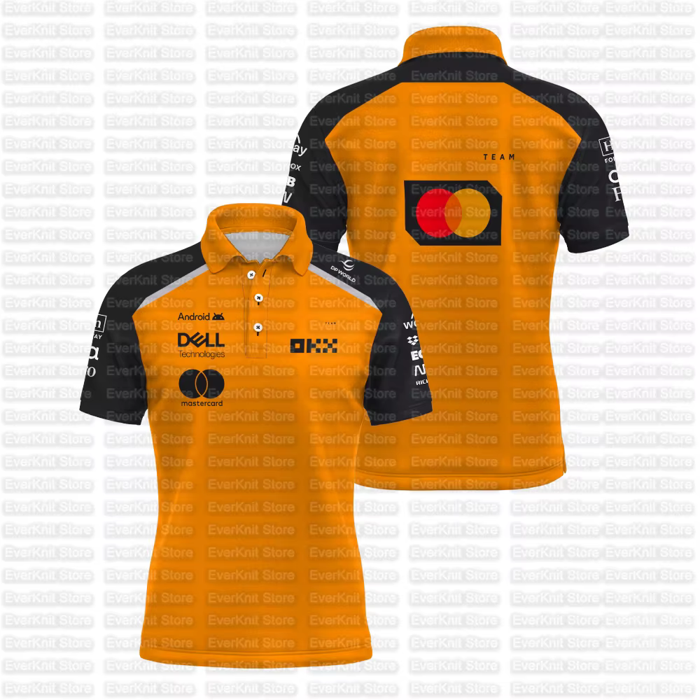 Nouveau Polo Homme 2026 Norris 1 Racing Team Oscar Piastri 81 Pilote Sportif Respirant T-shirt Quotidien Décontracté