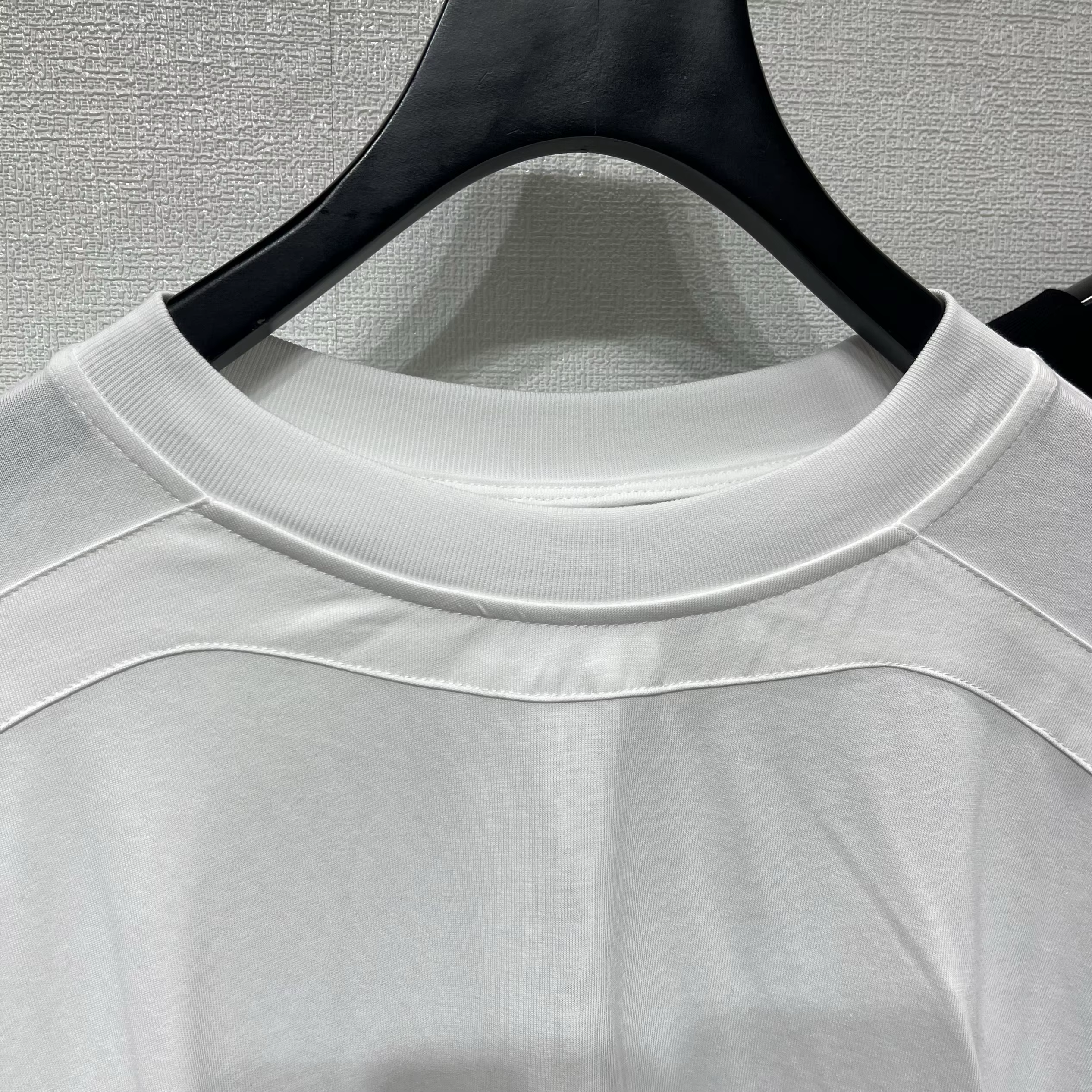 RO déconstruction épissage coupe couleur unie manches T-shirt hommes femmes haute qualité coton T petit haut t-shirts