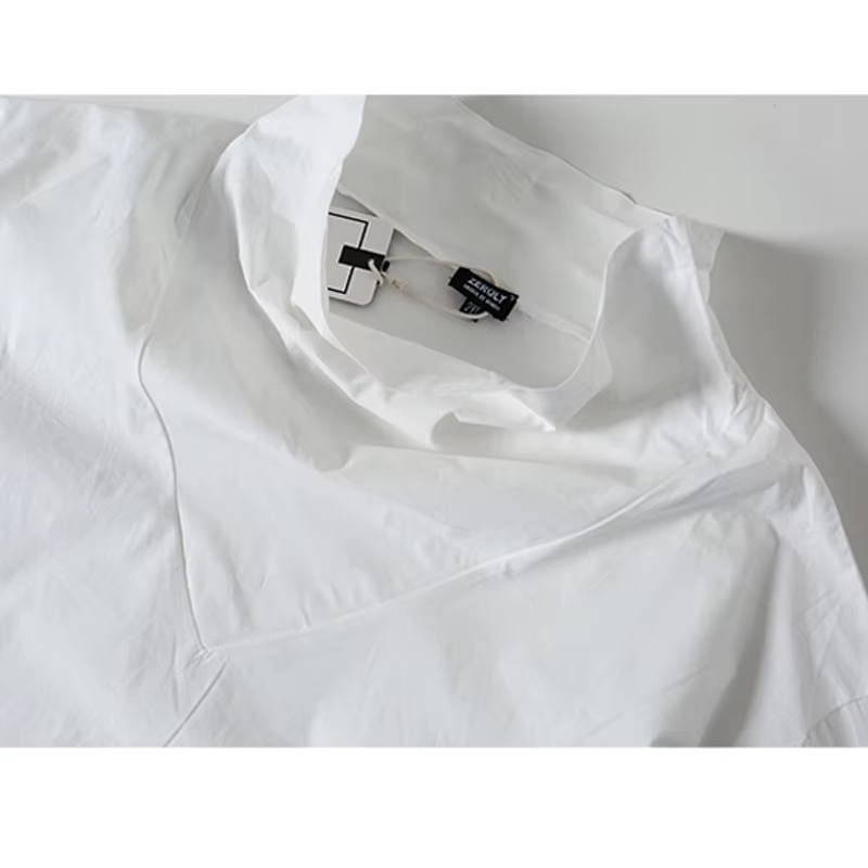 Techwear-T-Shirt à Col Roulé pour Homme, Streetwear, Hip Hop, Harajuku, Été