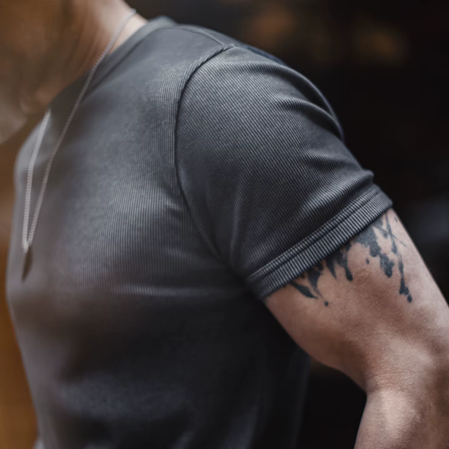 T-shirt homme Maden coupe ajustée col rond manches courtes extensible doux rafraîchissant décontracté été basique uni