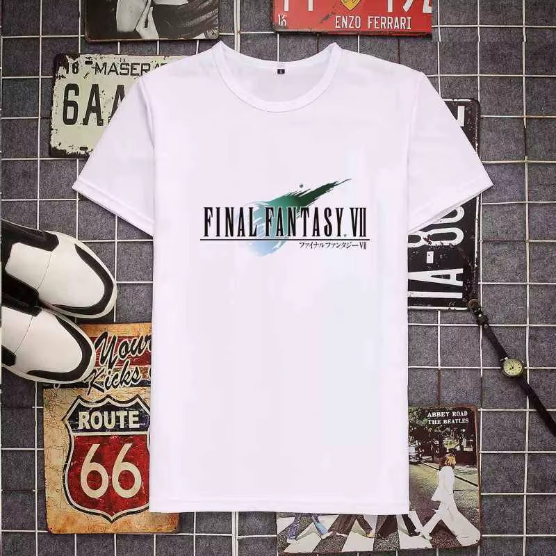 Hommes T-Shirts fils d'avalanche Final Fantasy classique t-shirt à manches courtes FF7 jeu vidéo Strife Shinra soldat