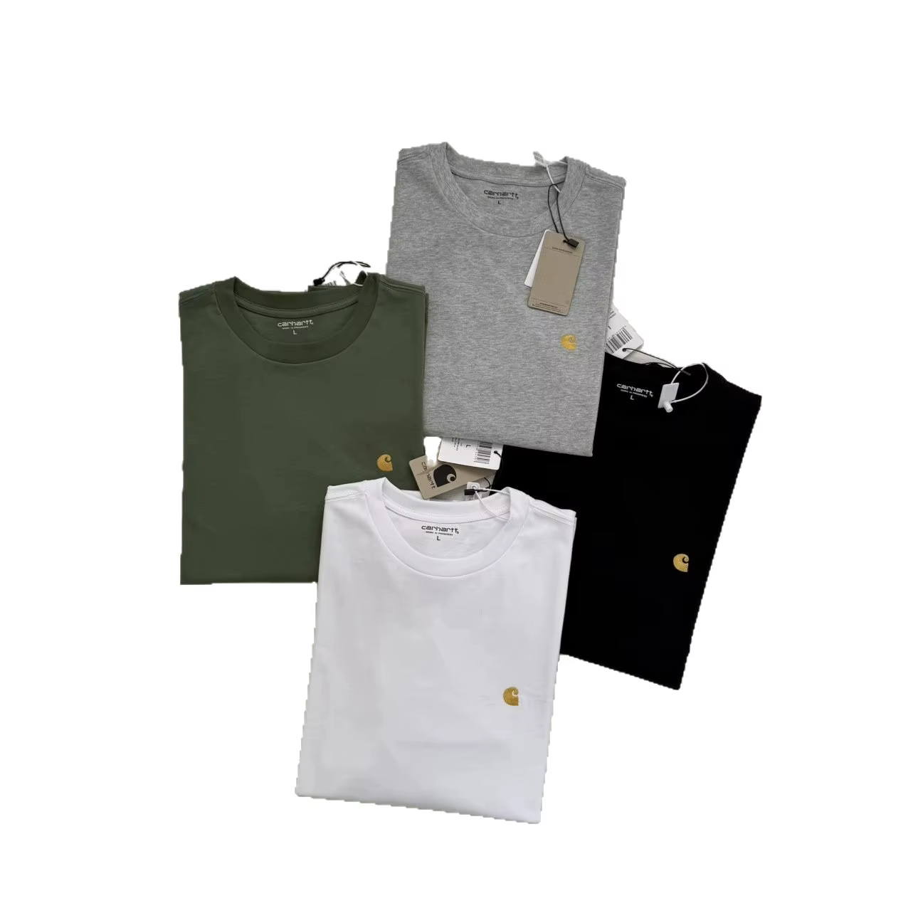 T-shirt à manches longues style basique avec logo brodé