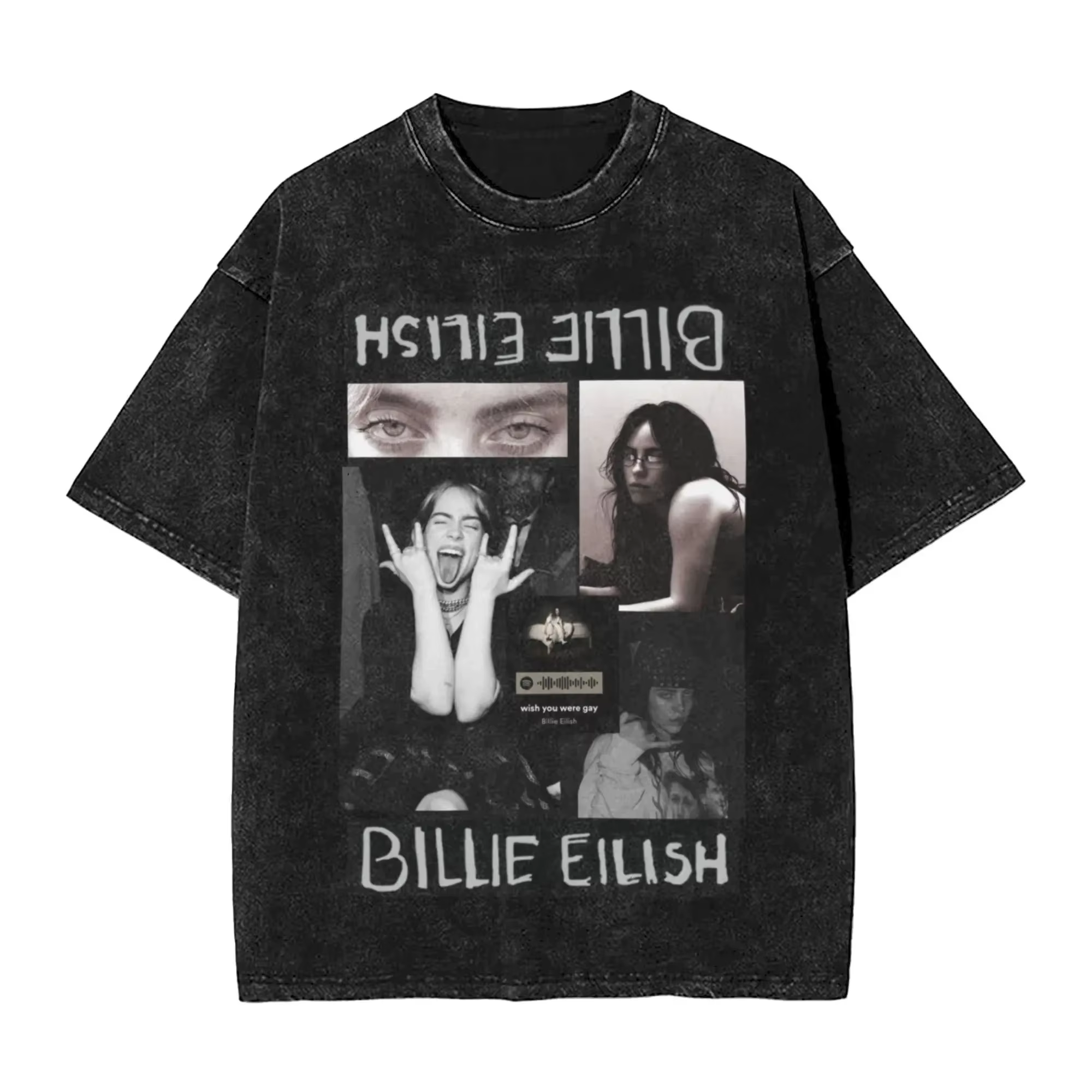 T-shirt unisexe Billie Eilish avec impression graphique amusante