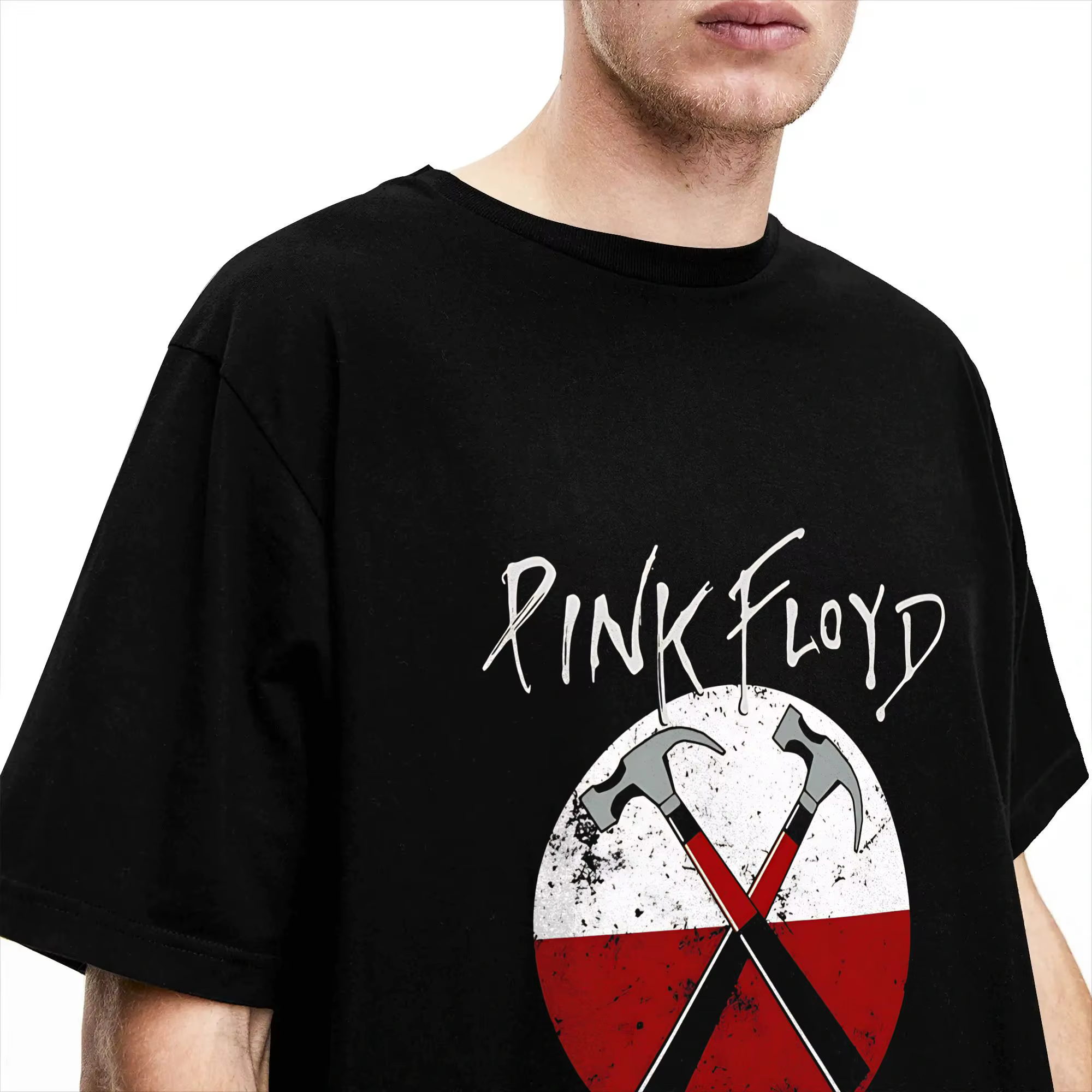 T-shirts pour hommes P-Pink Floyds Hammer Pink