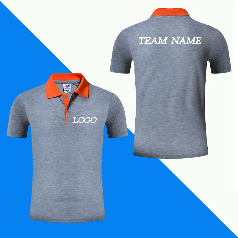 8 couleurs POLO LOGO personnalisé couleur correspondant revers à manches courtes impression