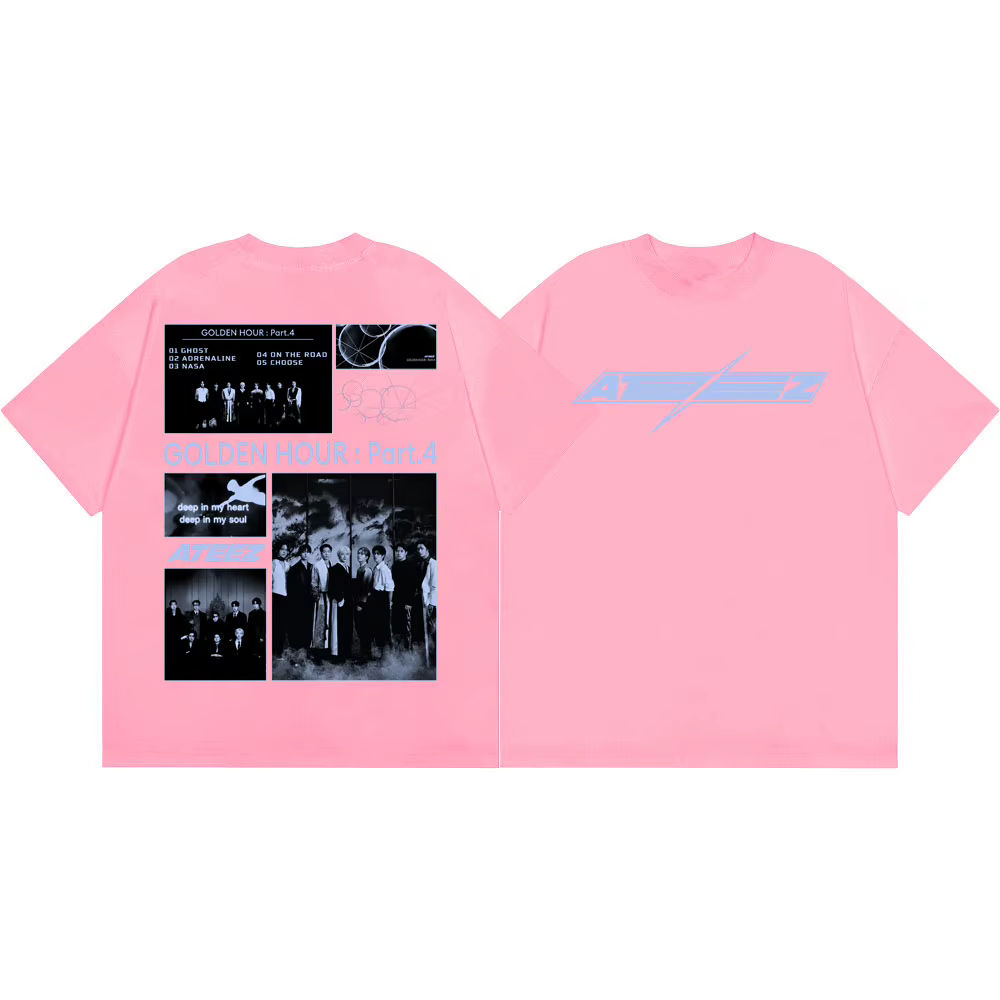 T-shirt Kpop Ateez Merch Album pour hommes et femmes