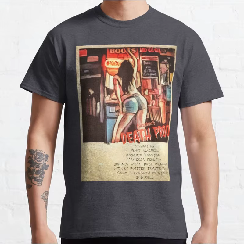 Death Proof Alternative 80s film vintage Pulp fiction T-shirt à manches courtes et col rond pour hommes grande taille hauts pour adultes S-6xl