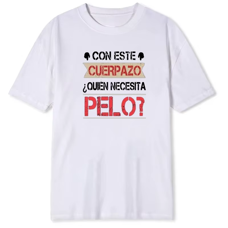 Quien Necesita PELO impression hommes t-shirt été décontracté quotidien en plein air Streetwear col rond à manches courtes haut t-shirt pour hommes
