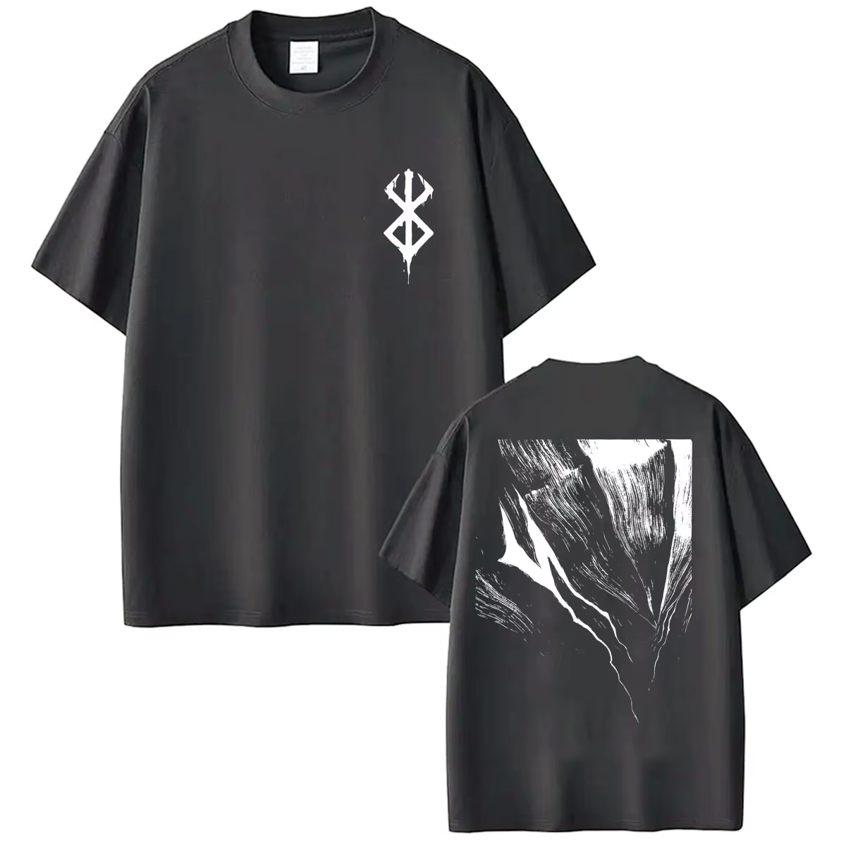 T-shirts Anime Berserk Guts Noir