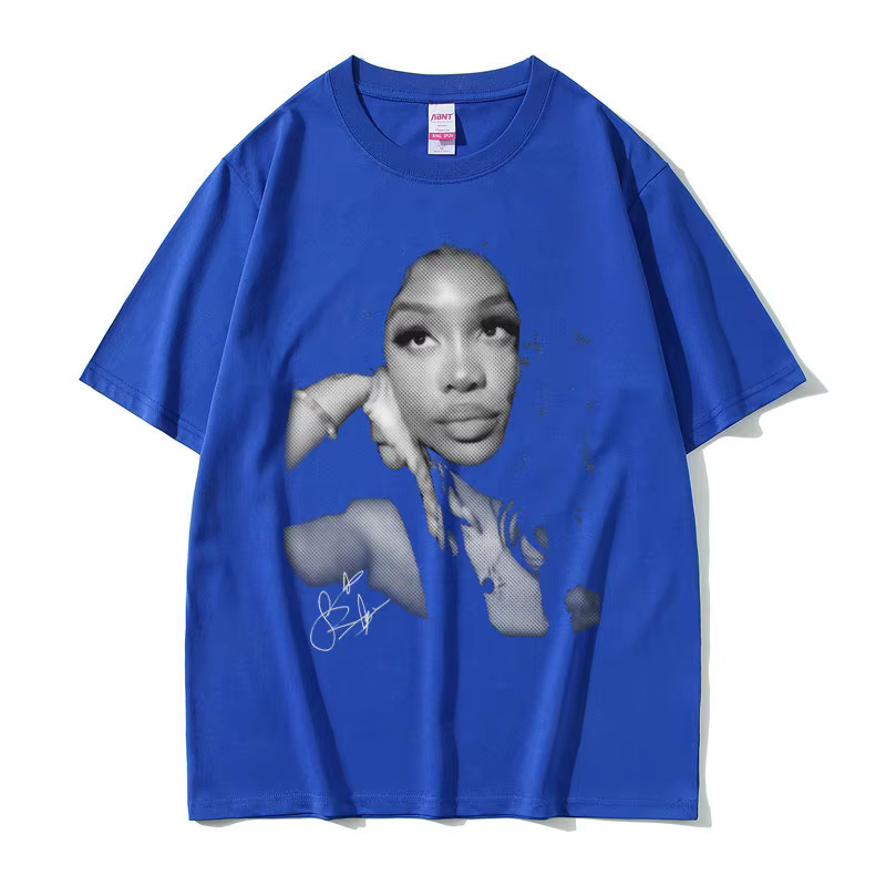 Rappeur SZA visage graphique T-shirt hommes femmes vêtements Hip Hop mode surdimensionné T-shirts