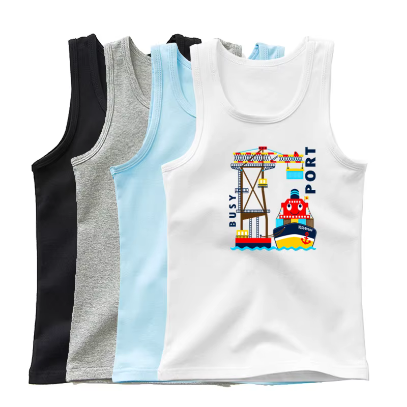 Enfants Animal mer requin T-shirt sans manches 2023 été