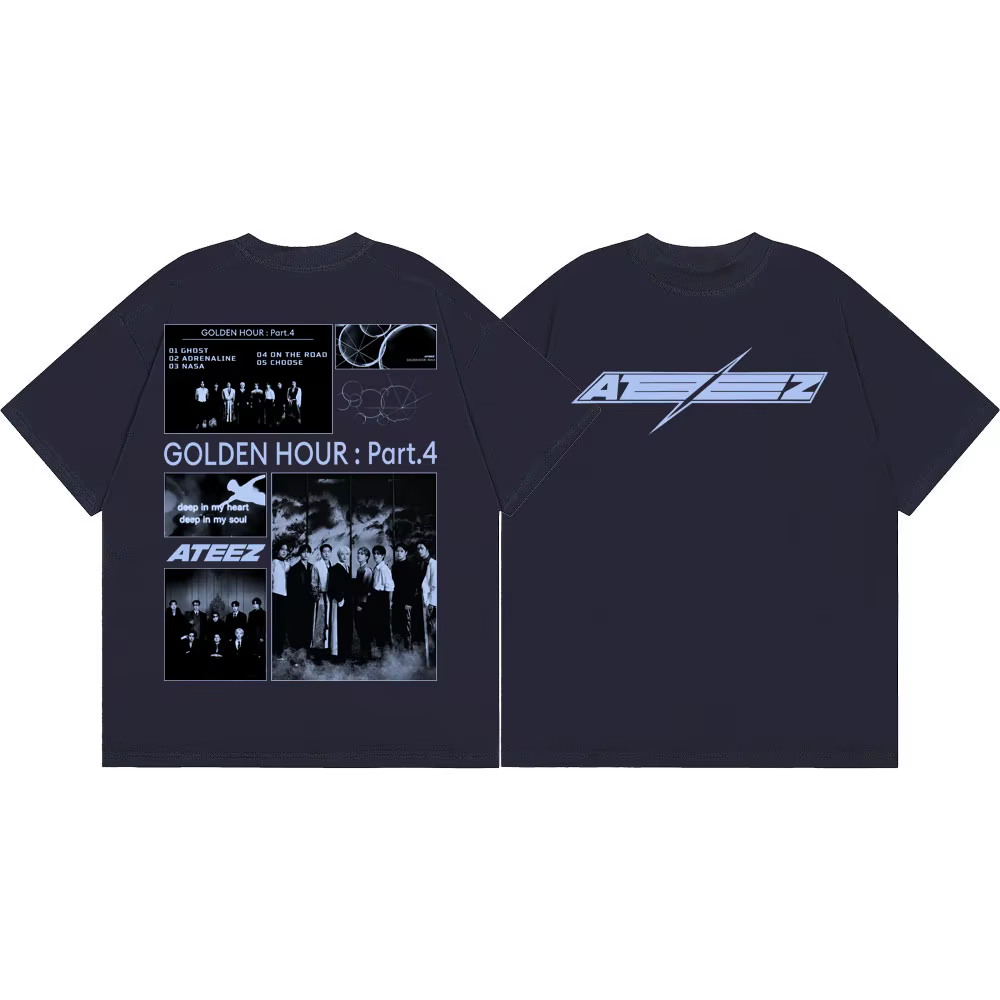 T-shirt Kpop Ateez Merch Album pour hommes et femmes