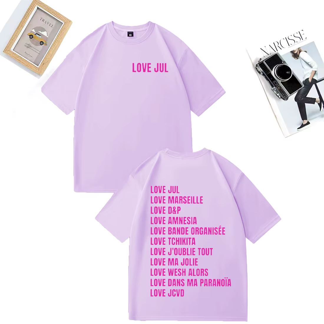 Love Jul T-Shirt-marseille Rap Fan cadeau hommes femmes rue Hip Hop mode surdimensionné t-shirts vintage coton à manches courtes vêtements