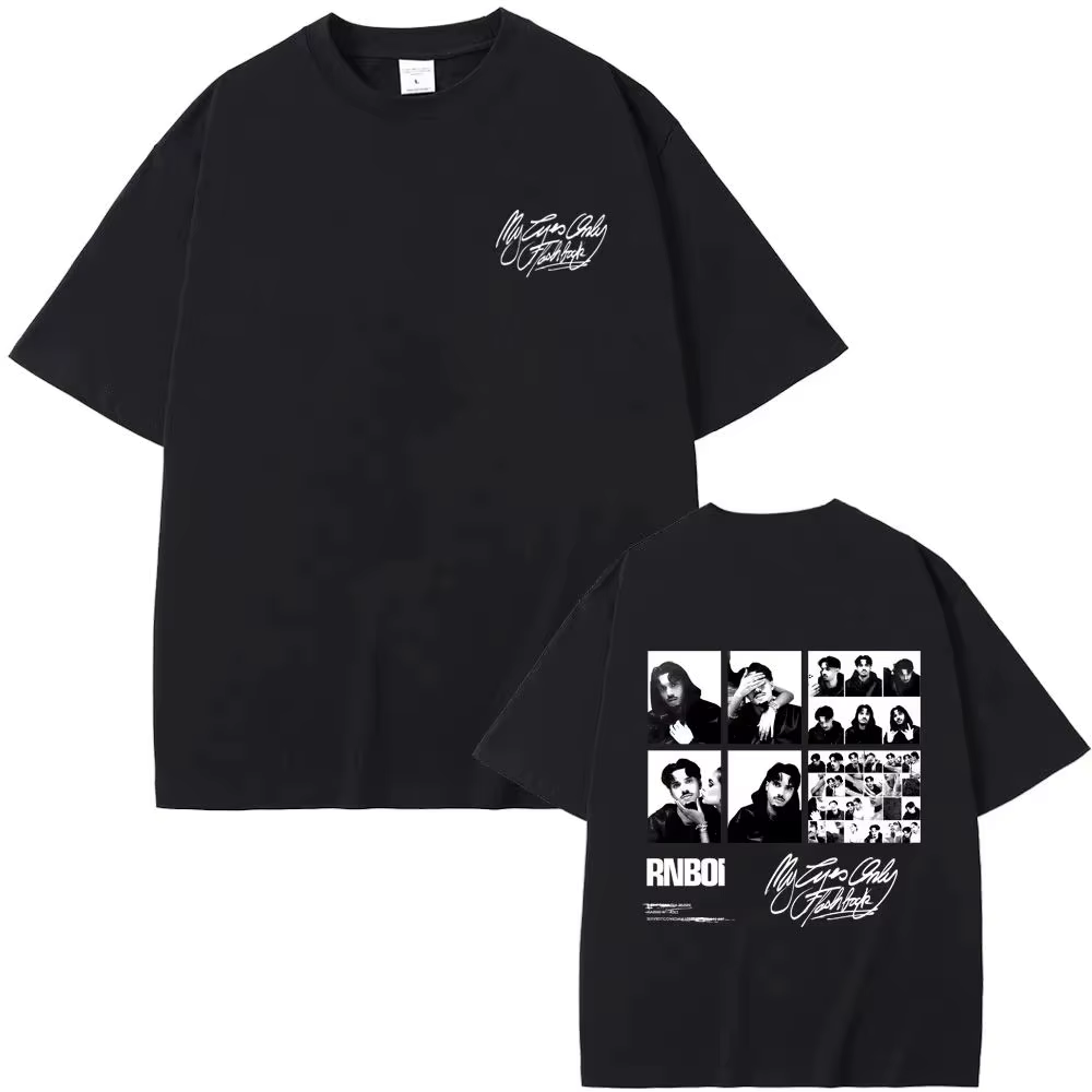 T-shirt Y2K Oversize Décontracté Streetwear Unisexe Rapper RnBoi My Eyes Only Flashback Album Graphic Merch 2026