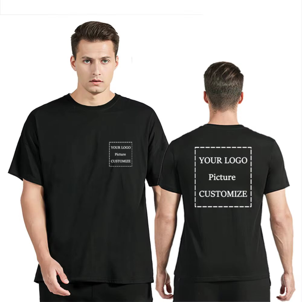 T-shirt surdimensionné personnalisé avec logo et image