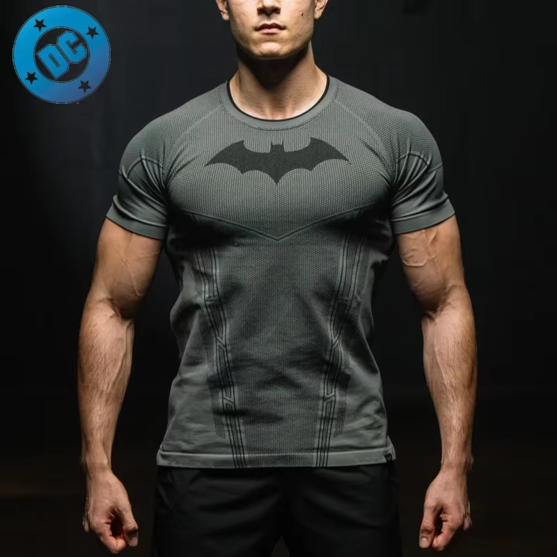 Bestseller DC Comics Batman Muscle Workout T-shirt de fitness à manches courtes pour hommes