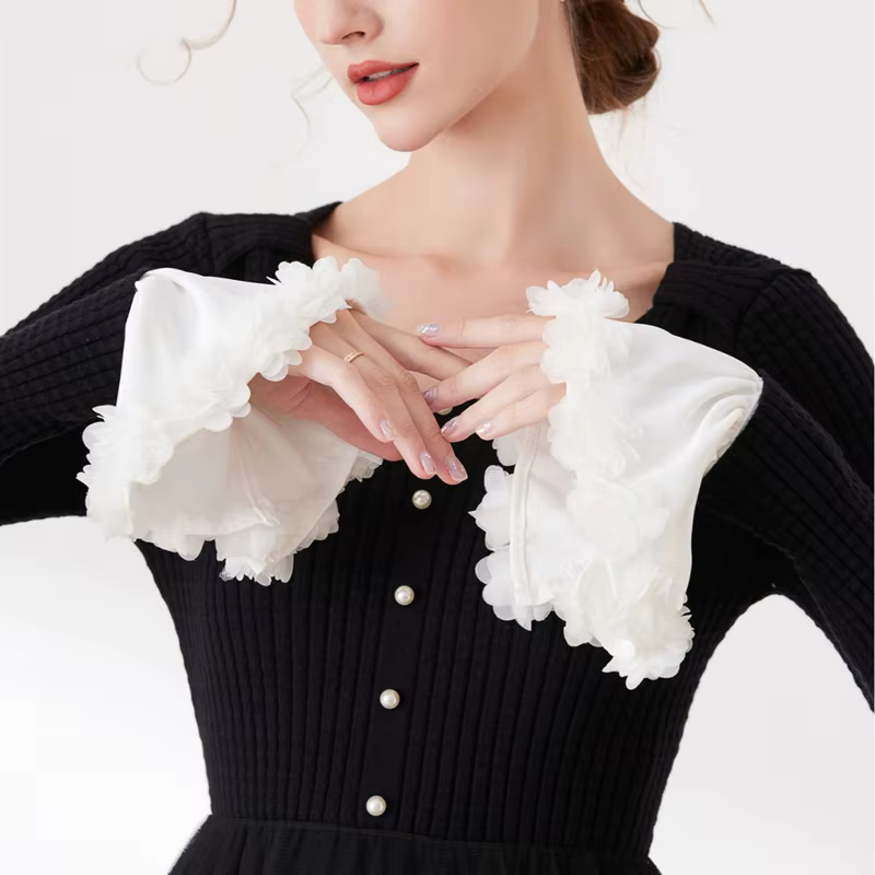 Fausse manchette à volants décoratifs pour filles