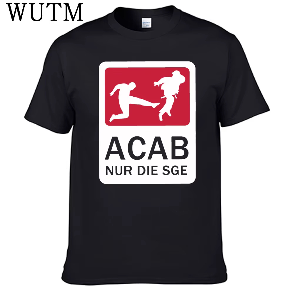 Nouveau Francfort Acab t-shirt 100% coton hommes chemise