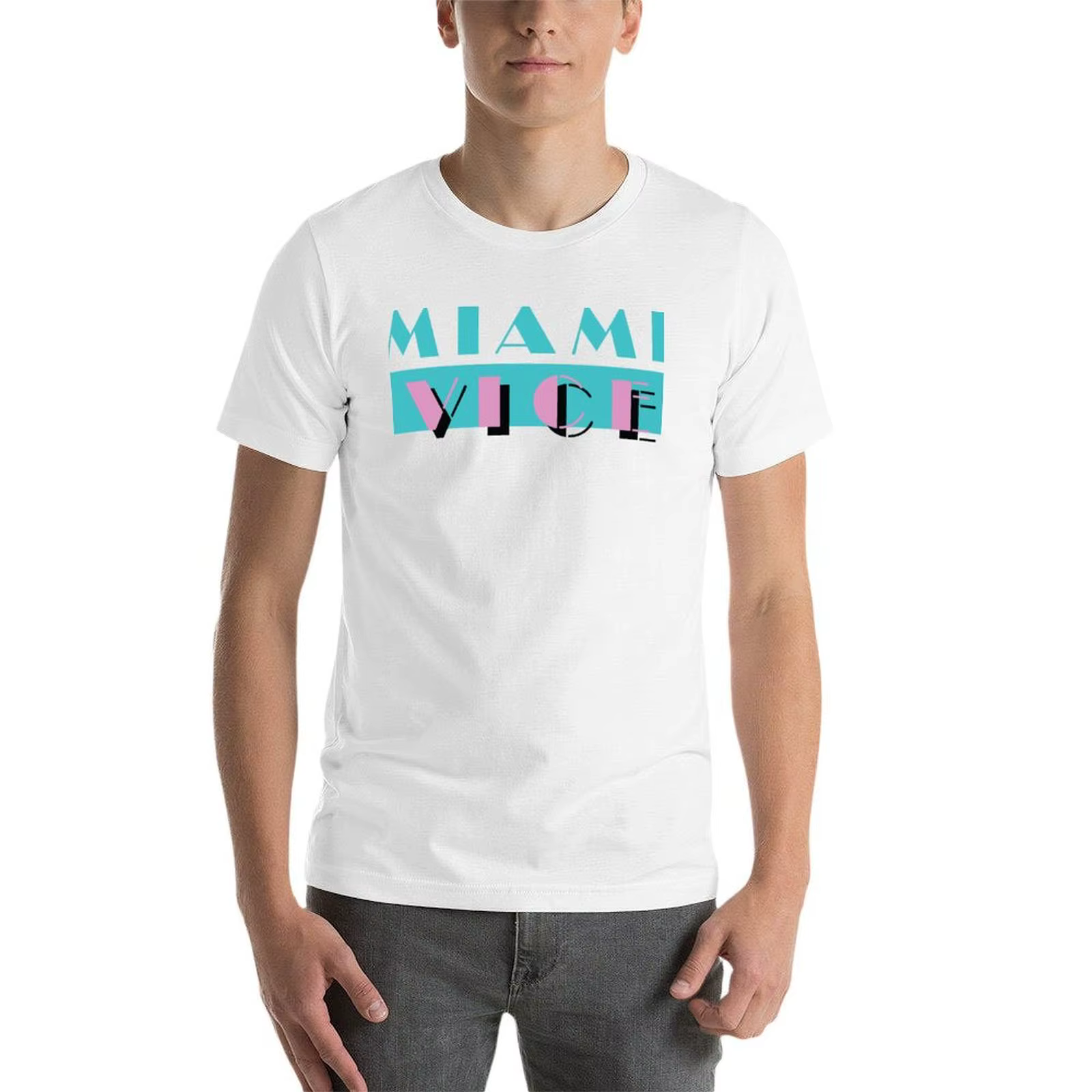 T-shirt Miami Vice à manches courtes avec imprimé classique