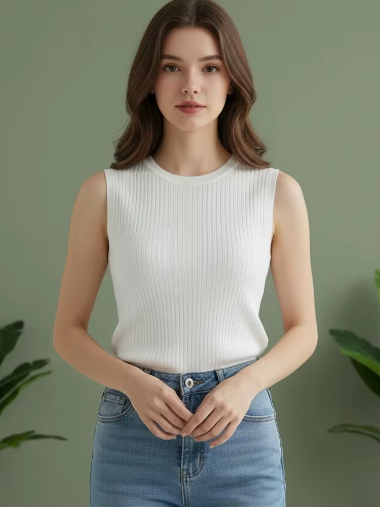 2026 Corée Gilet tricoté pour femme