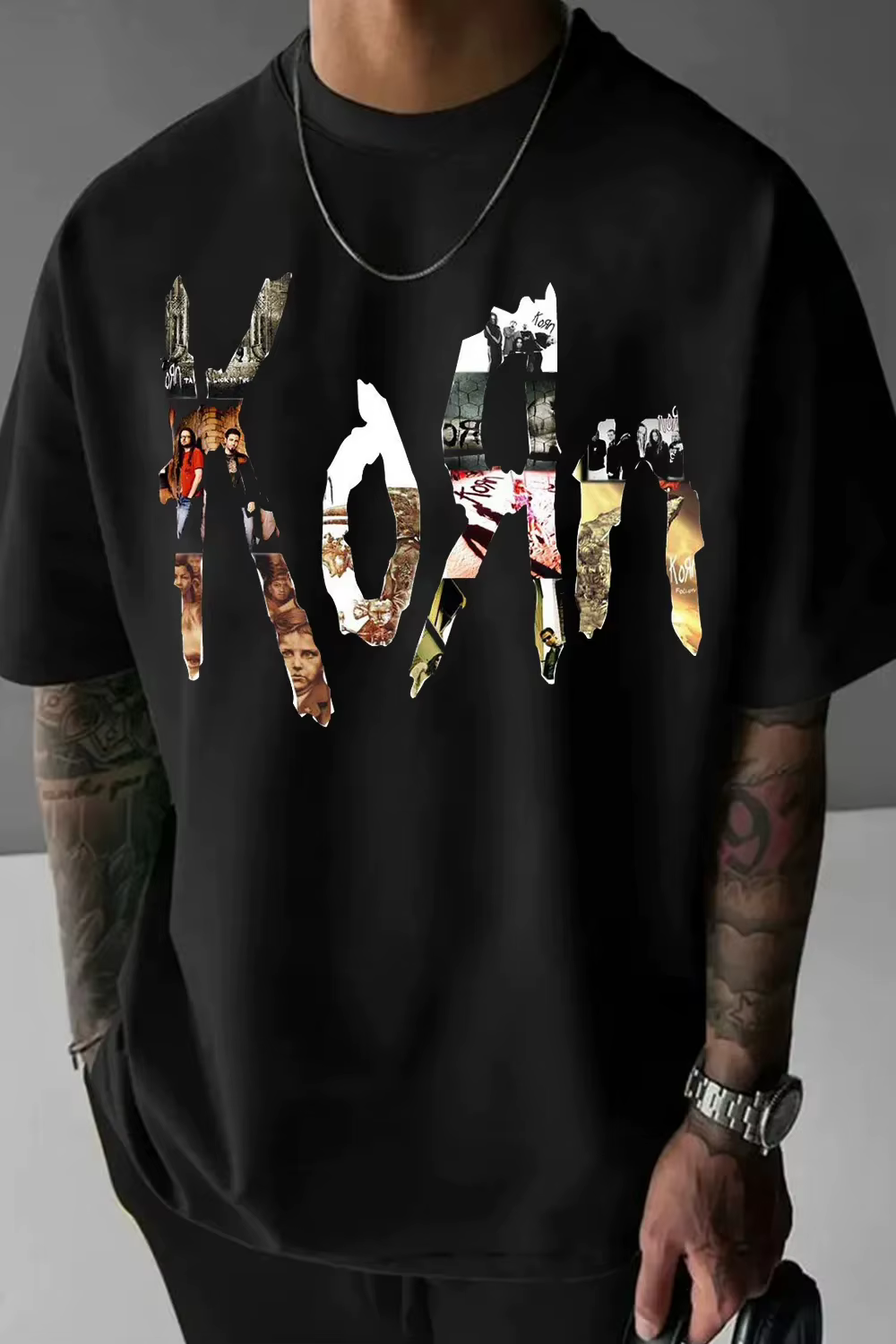 T-shirt Korn Band Oversize 2026 pour Hommes et Femmes – Coton