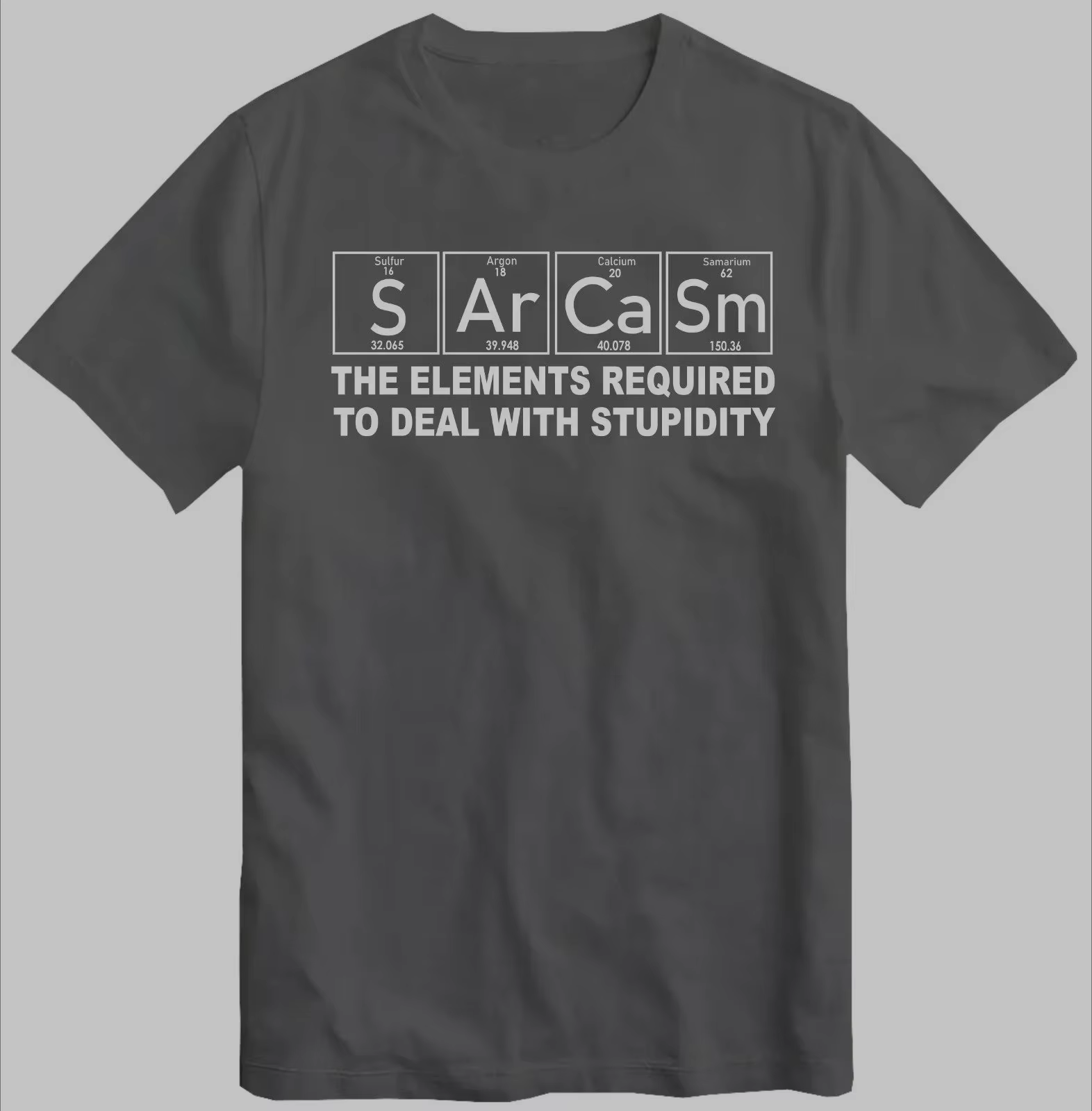 T-shirt décontracté à col rond imprimé lettres pour homme 2026 – Cadeau pour passionné de chimie – 100 % coton respirant à manches courtes