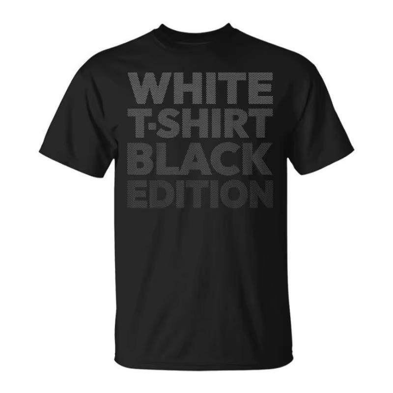 Nouveauté T-shirt blanc édition noire pour homme