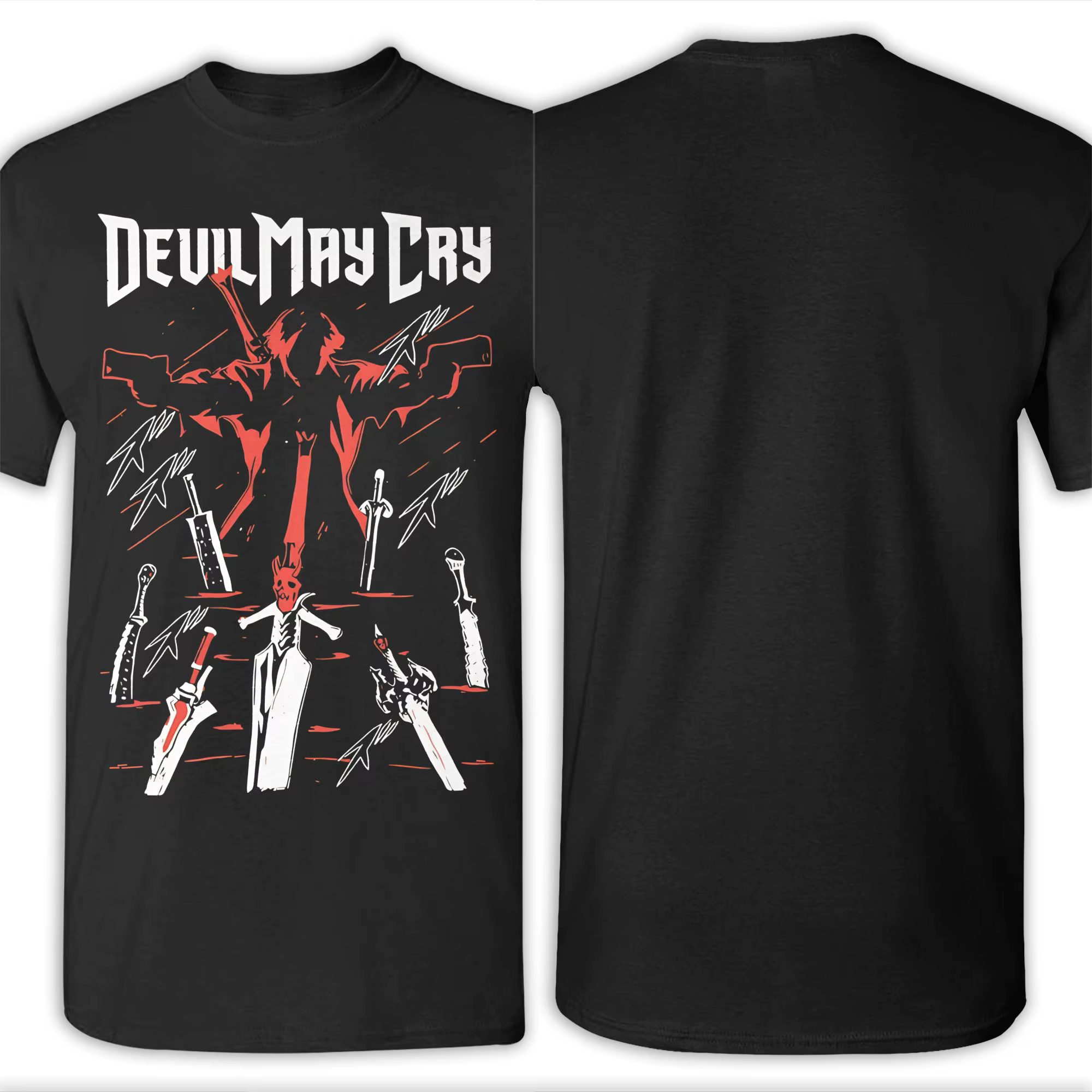 Virgil Funny T-shirt 100% coton D-Devil May Cry pour hommes