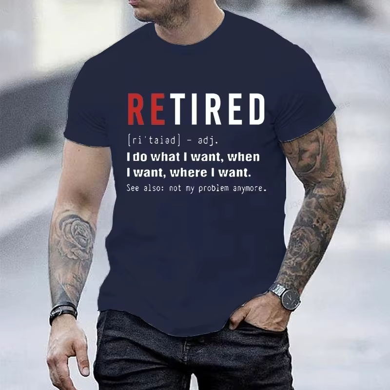 T-shirt Retired Defination pour hommes et femmes