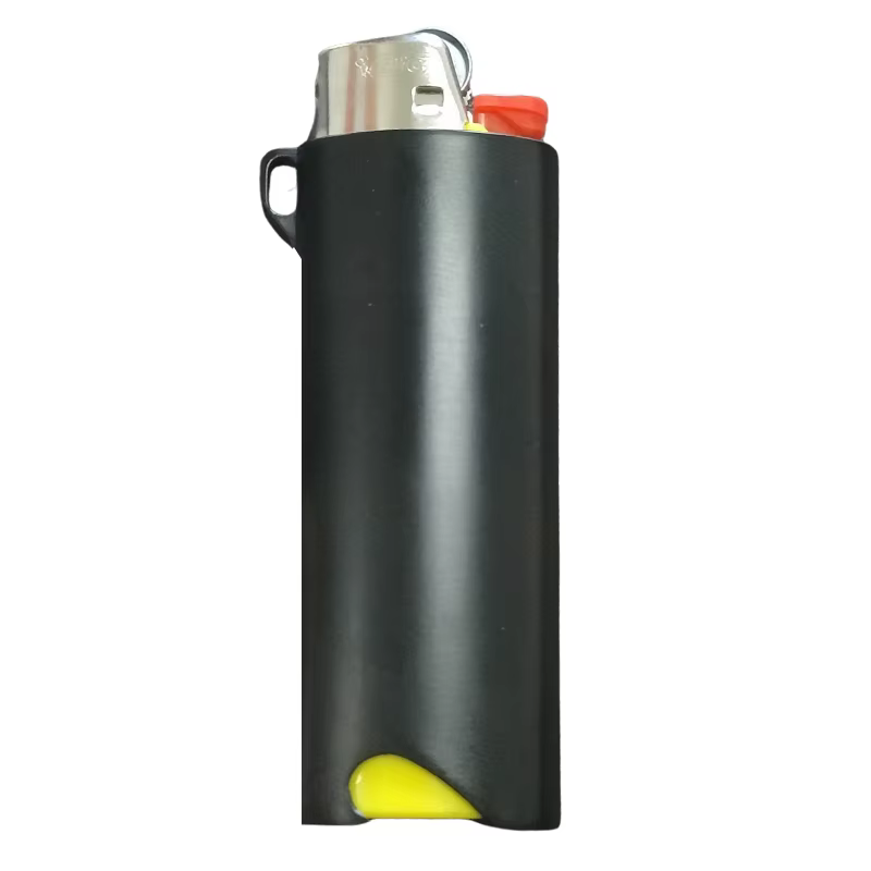 Étui en métal noir pour briquet BIC J6