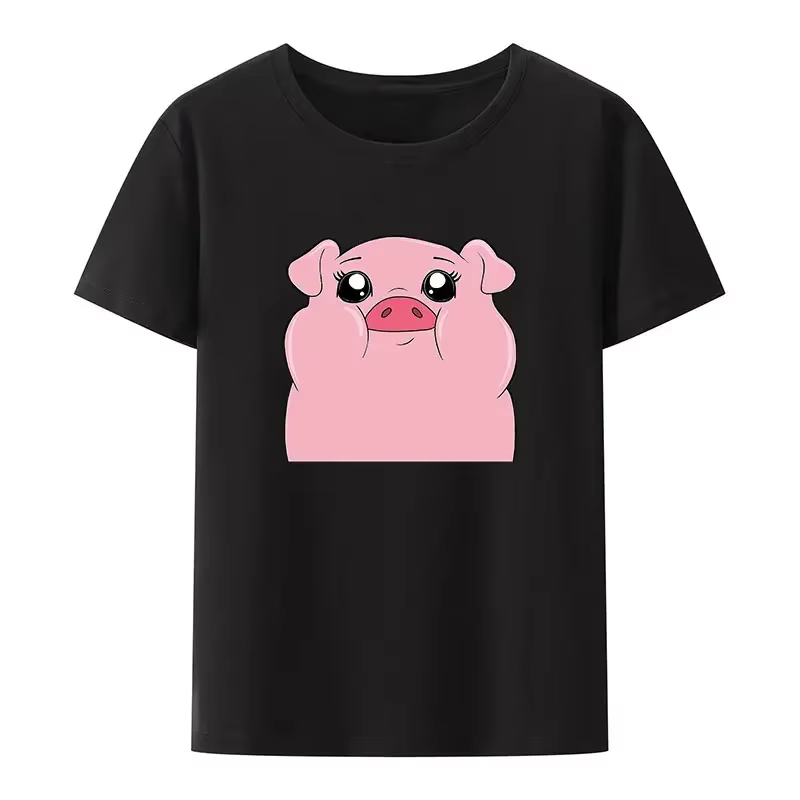 T-shirt en coton graphique de overrose Kawaii pour femmes