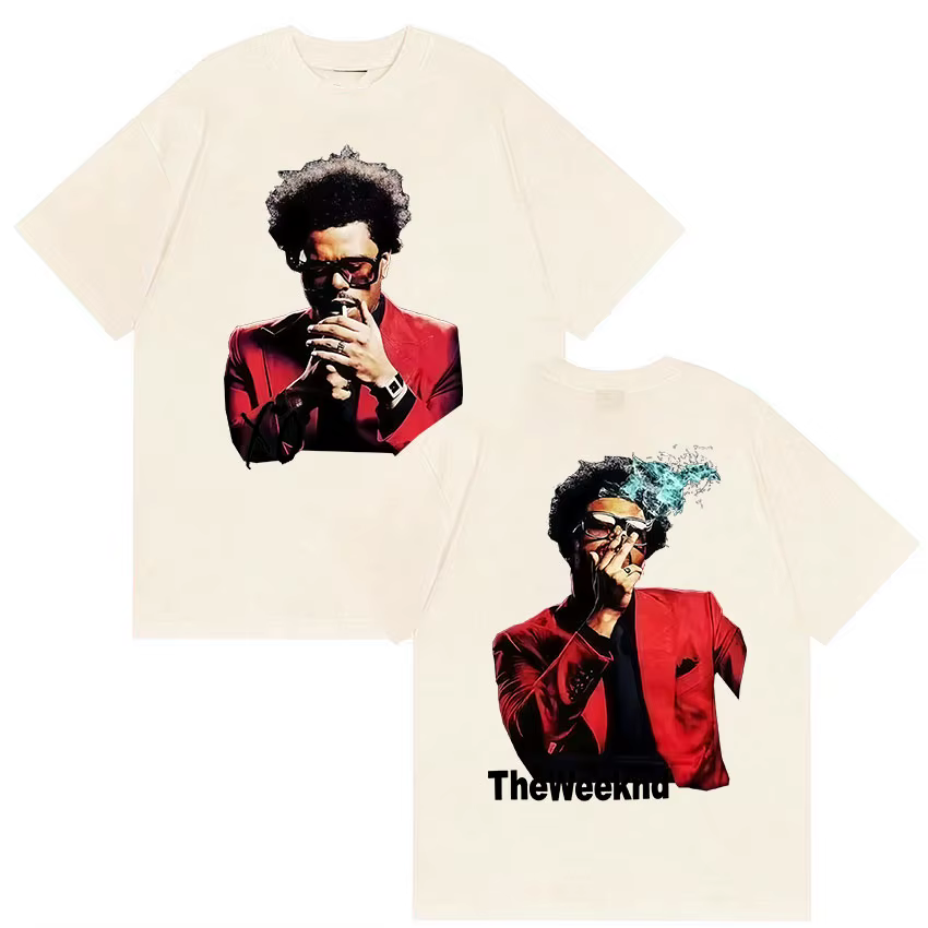 Pop chanteur The Weeknd Xo nouvel Album 2025 Tour T-shirts hommes femmes mode gothique Hip Hop manches courtes coton