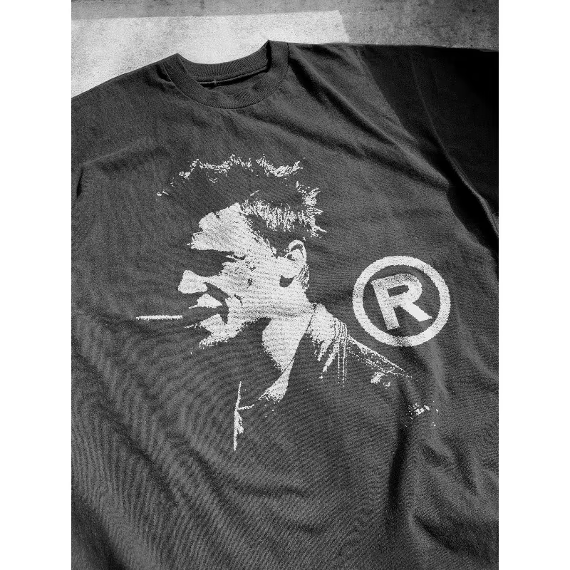 T-shirt rétro américain "Fight Club" pour hommes et femmes toutes saisons
