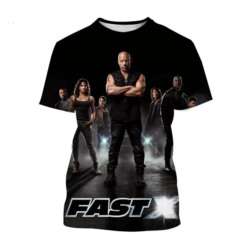 Rapide et furieux impression 3D T-Shirts hommes femmes mode Streetwear surdimensionné à manches courtes t-shirt Harajuku