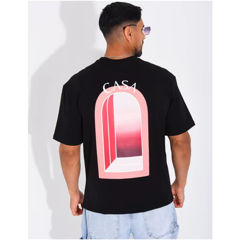 T-shirt Famille Imprimé Casablanca Fantasy Gate Tendance 2026 – Homme et Femme – Qualité Supérieure – Coupe Ample –