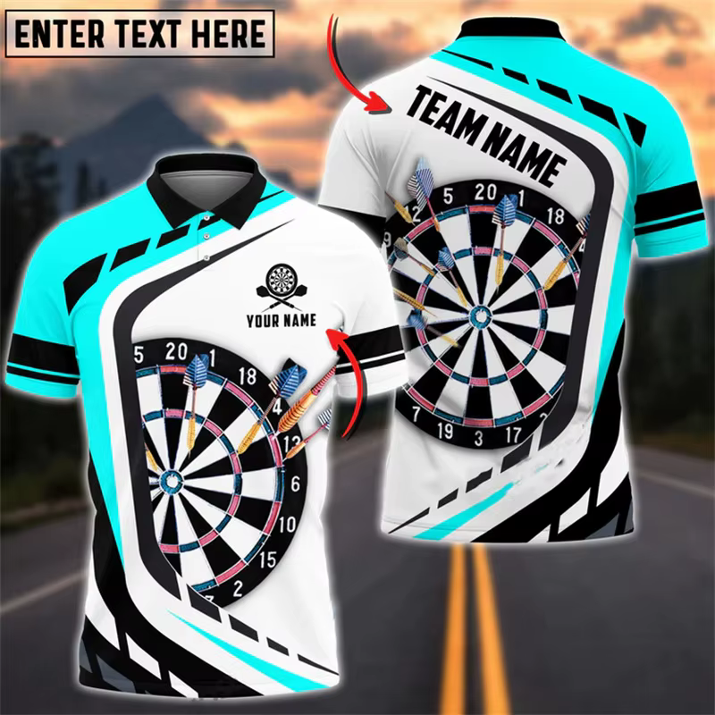 2025 Nouveau design Polos Unisexe Personnalité Nom personnalisé Bouton de revers Polo Unique Impression 3D Sport d'été Haut respirant