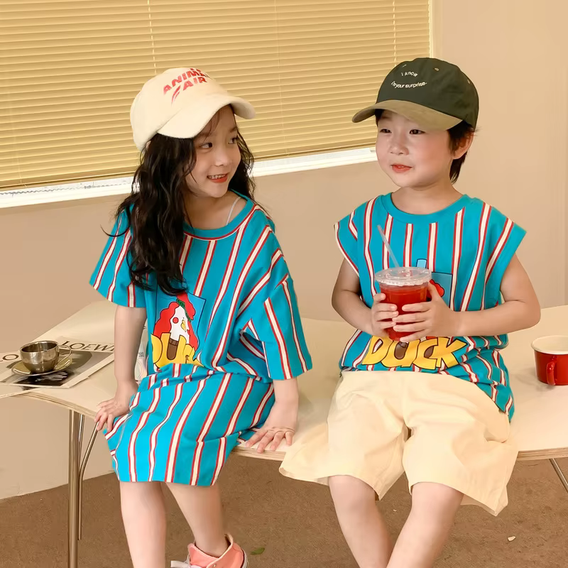 6733 T-shirt pour enfants frère soeur