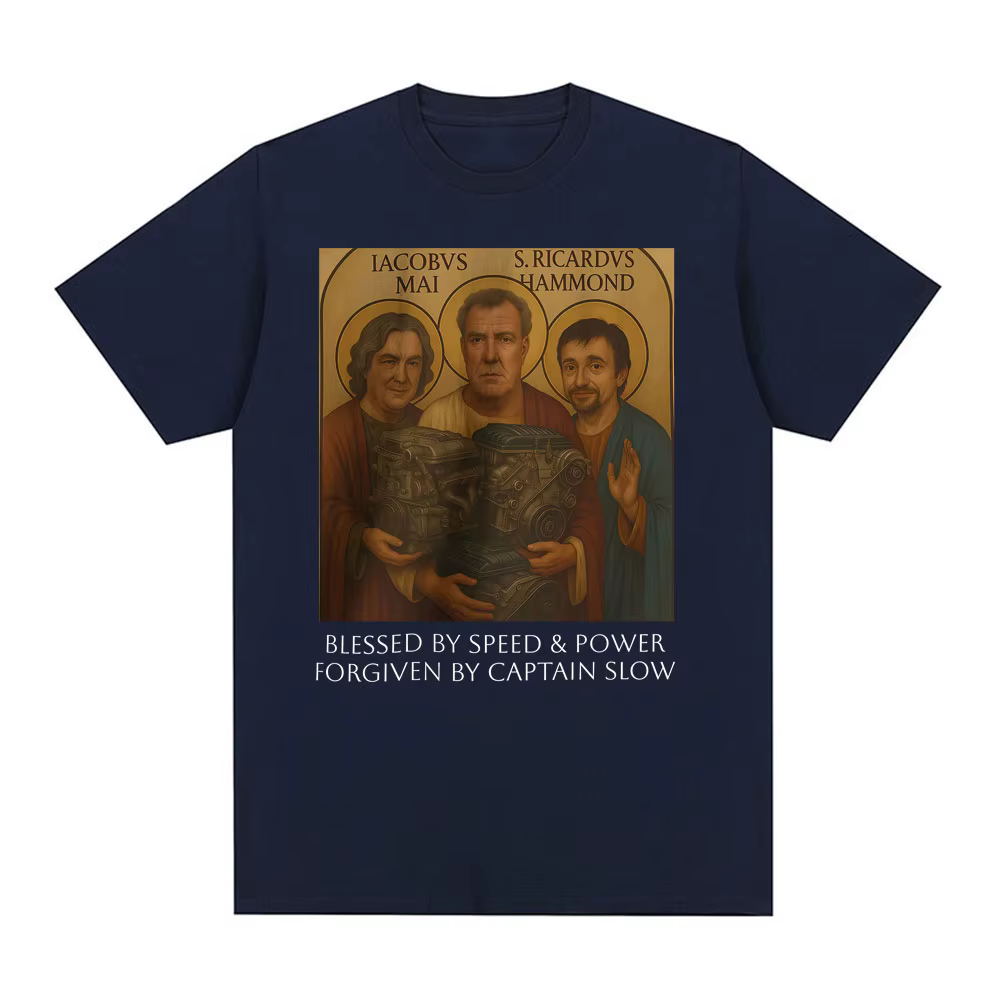 Gear Holy Trinity T-shirt Jeremy Clarkson Hammond May hommage t-shirts la grande vitesse puissance église drôle passionné de voiture vêtements