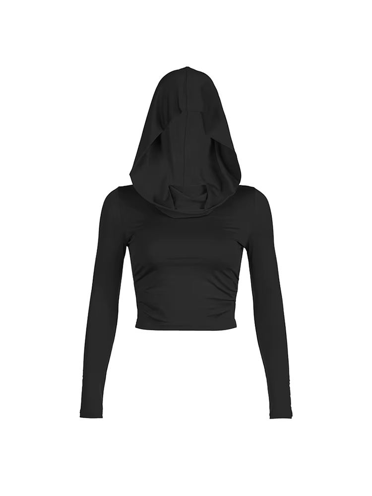 Haut court à capuche pour femmes