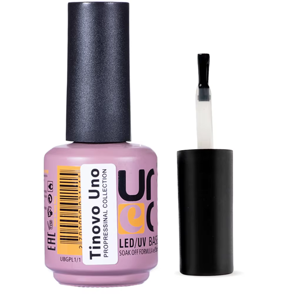 Tinovo – Vernis à ongles en caoutchouc Uno, couche de Base et de finition, pour Gel, Semi-Permanent, UV, longue durée, Nail Art, 2 pièces/ensemble, 15ML