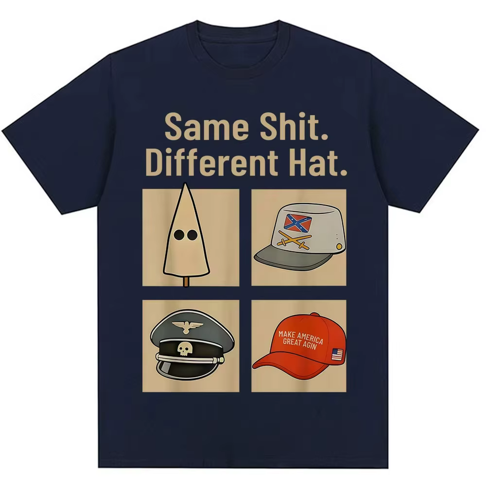 Nouveau T-shirt humoristique 2026 avec motif de meme 'Same Shit Different Hat' pour hommes et femmes